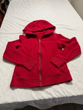 Lululemon  Red Zip-Up Hoodie Jacket